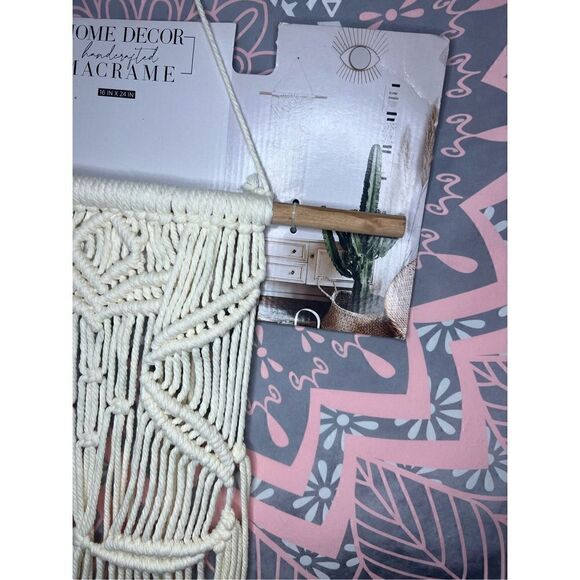 NEW Sheffield Home Handcrafted Macrame 16”x24” - Picture 2 of 4